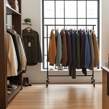 Wieszak Garderobiany LOFT na Kółkach 150cm